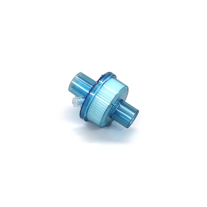 Heat moisture exchanger filter for adult breathing circuits