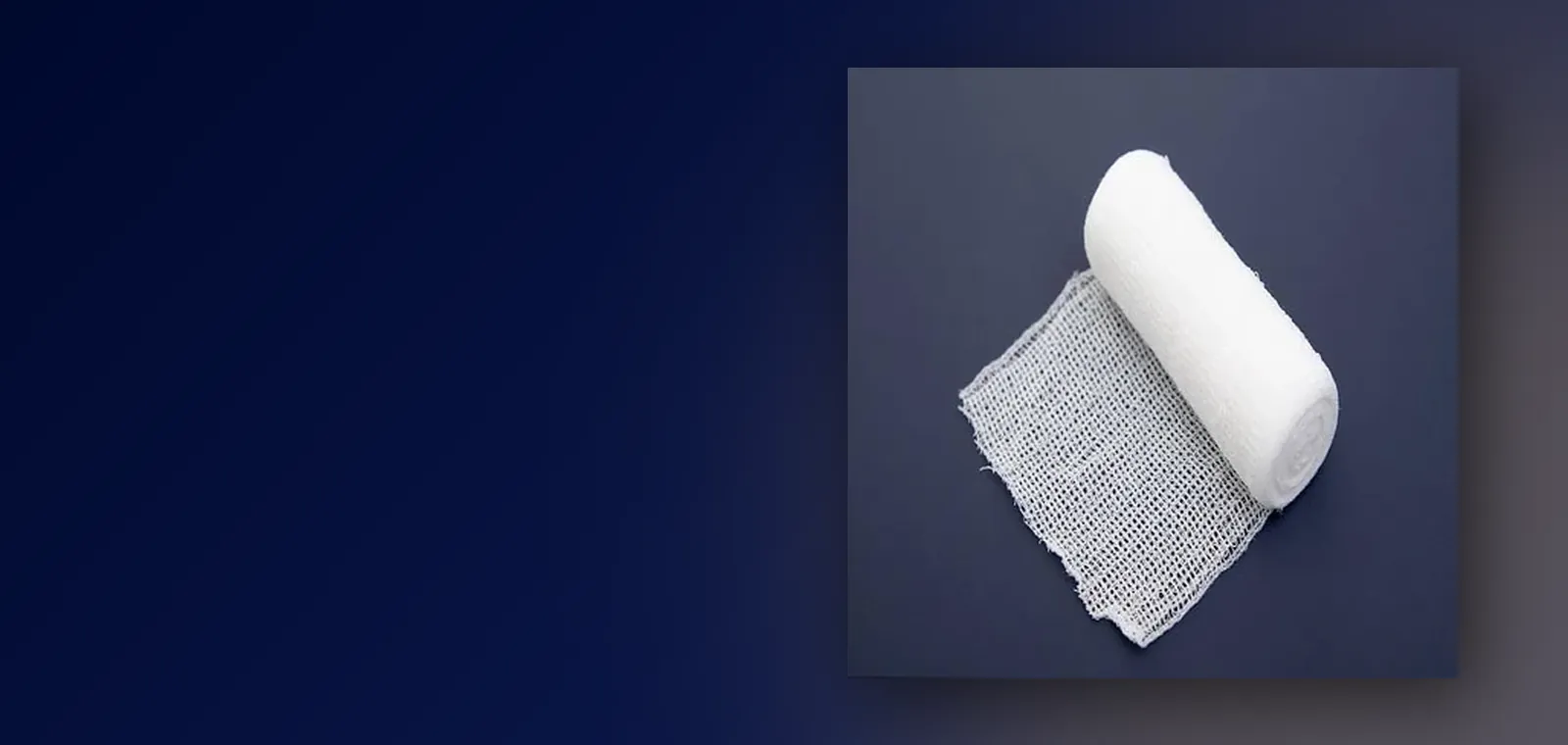 Side woven absorbent gauze bandage roll in bleached cotton
