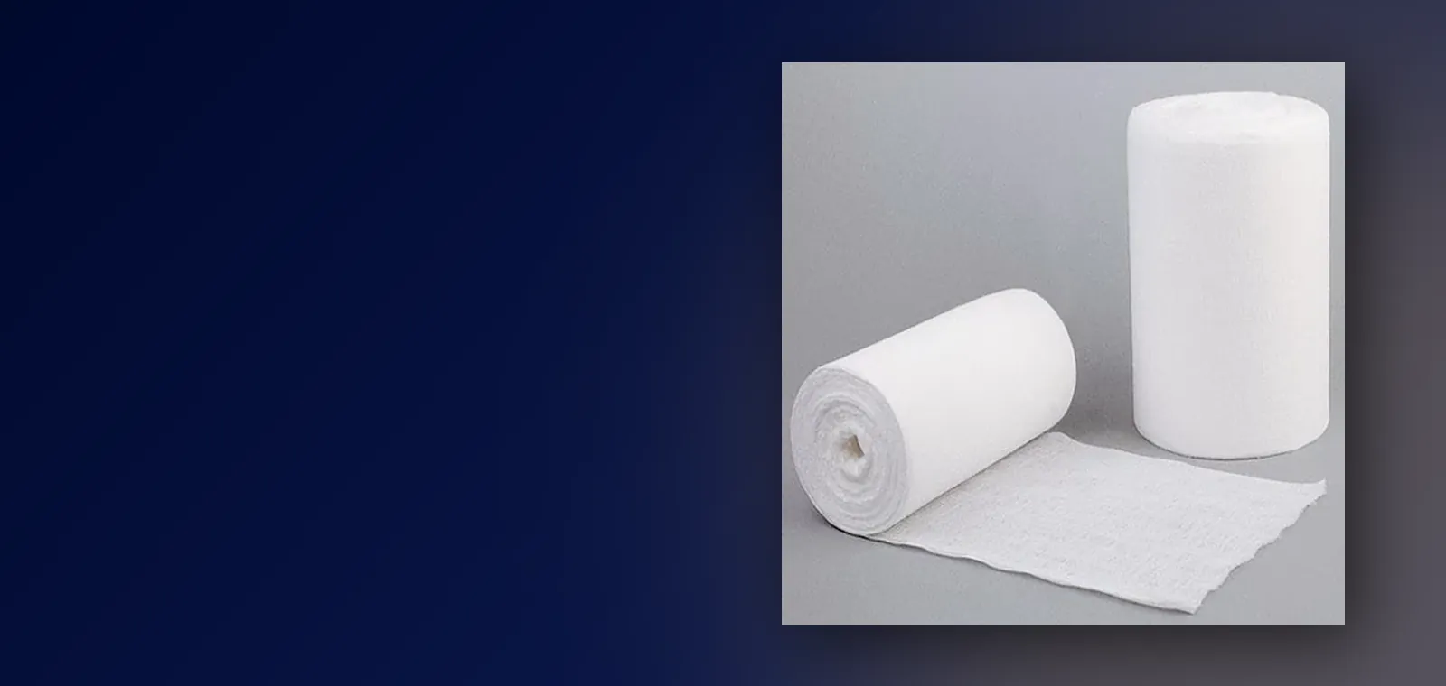 Absorbent gauze roll in bleached cotton for dressing converters