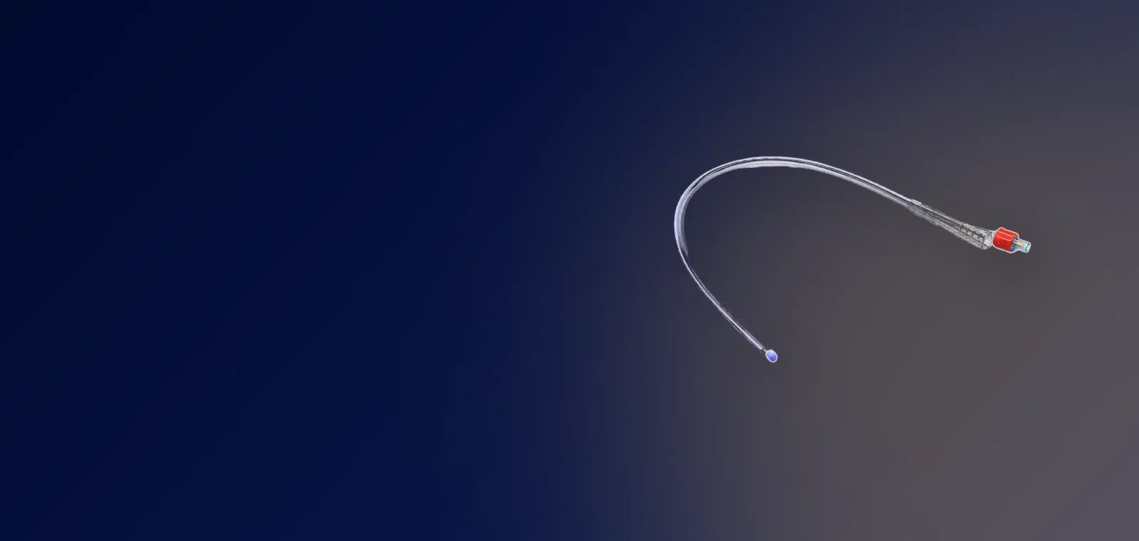 All silicone Foley catheter with inflated retention balloon