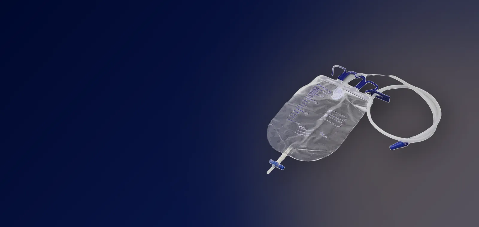 Luxury urine bag CZL108 with slide clamp and double hook