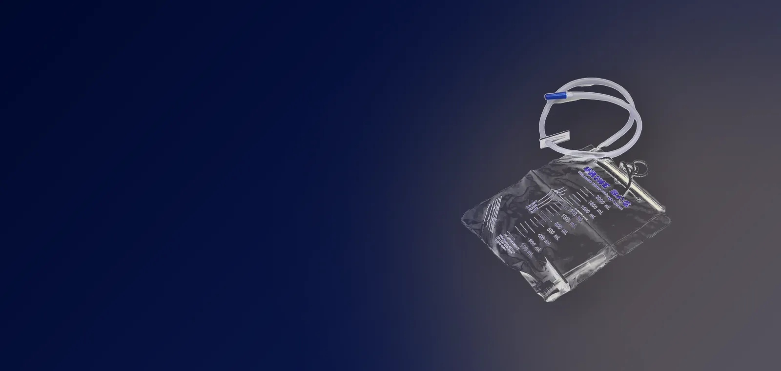 Luxury urine bag CZL109 with tube pocket and rope hanger