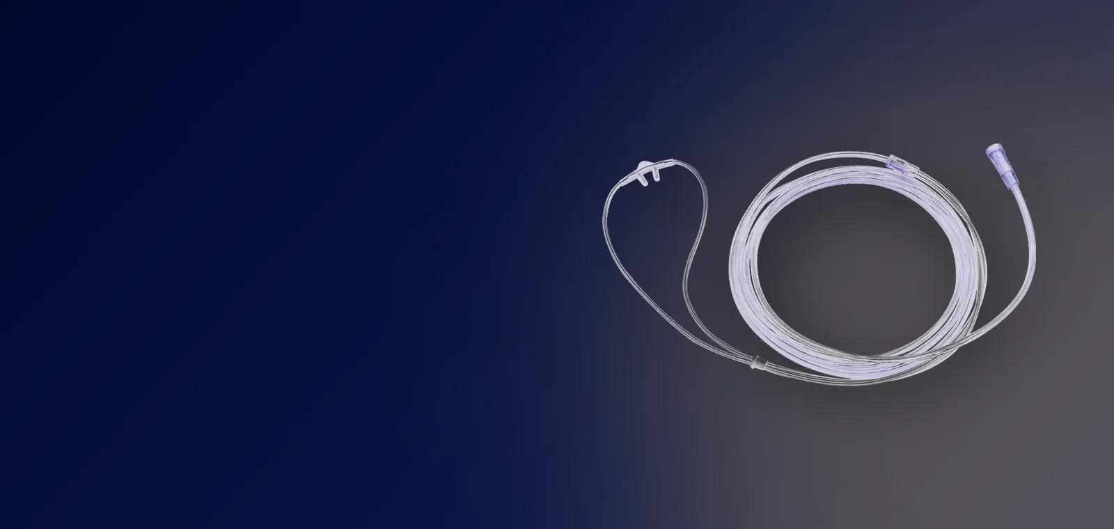 Nasal oxygen cannula with over-the-ear tubing and nasal prongs