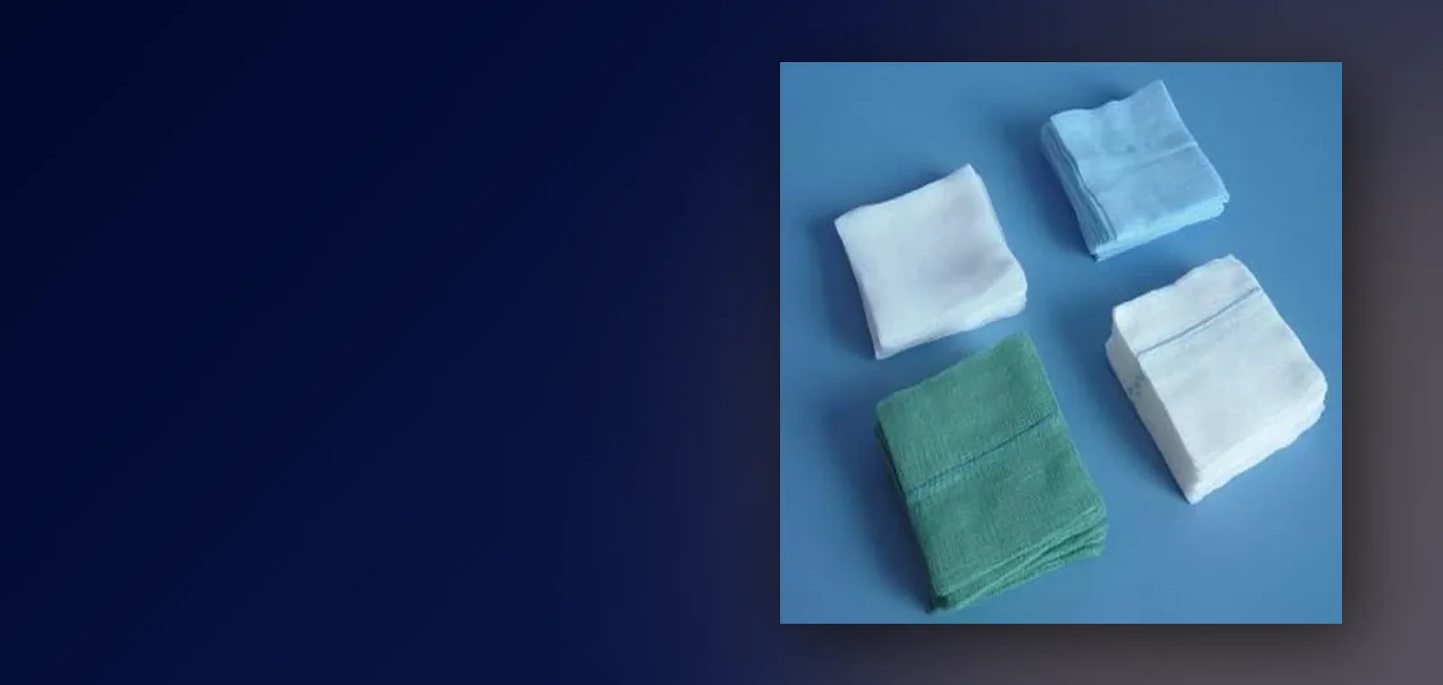Non sterile cotton gauze sponge swabs in a packet