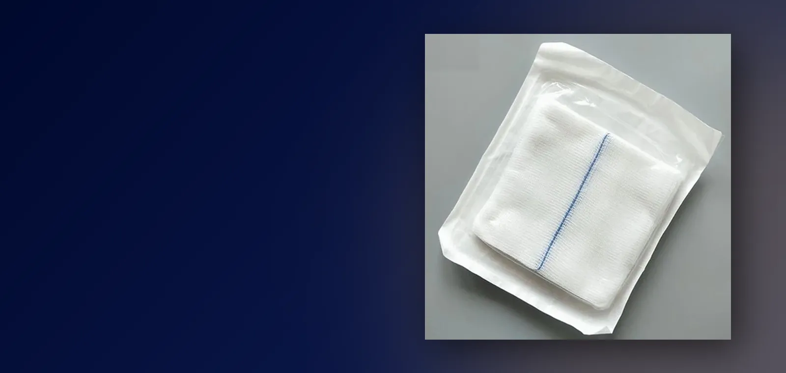 Sterile cotton gauze sponge swabs in sealed pouch