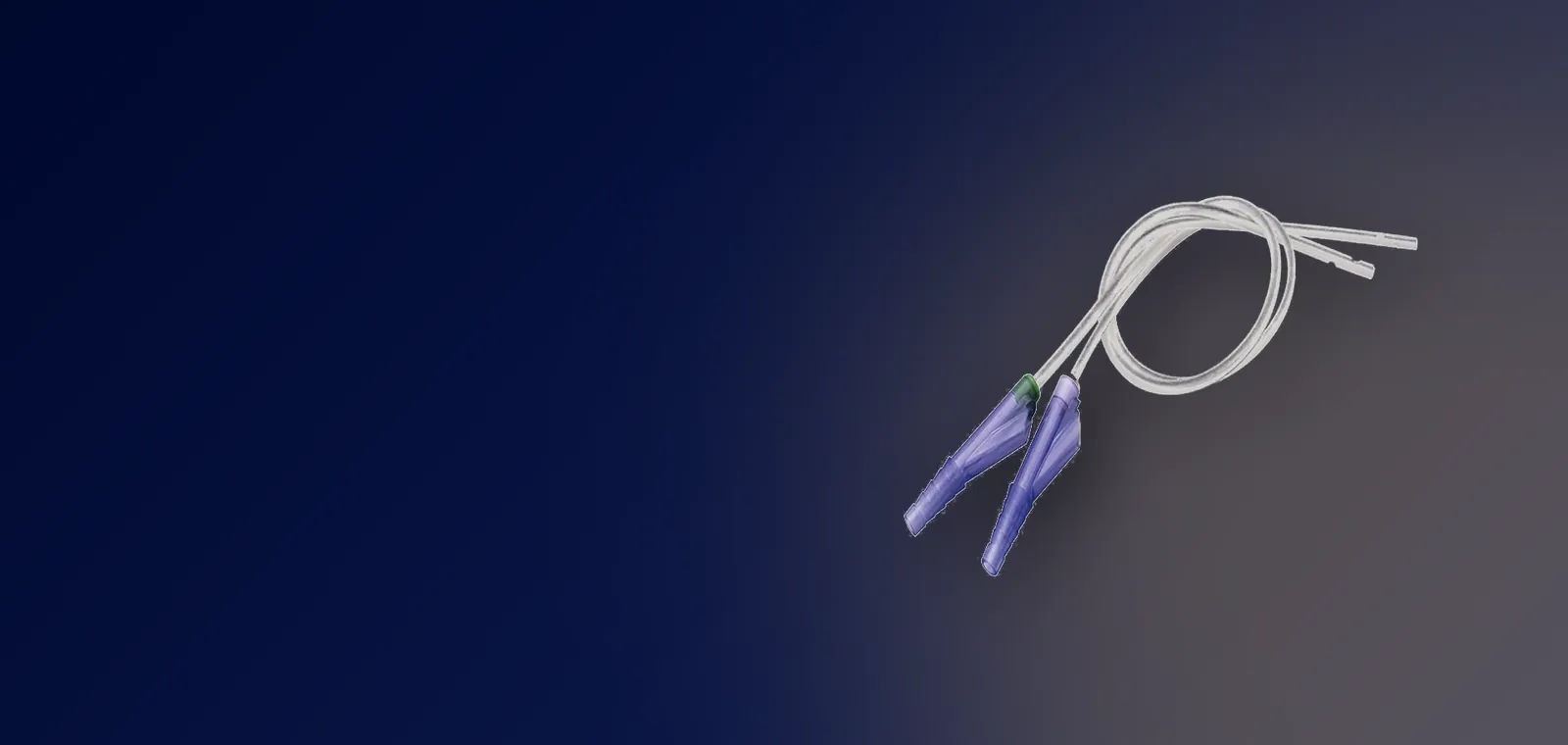 Suction catheter with violet vacuum control connector