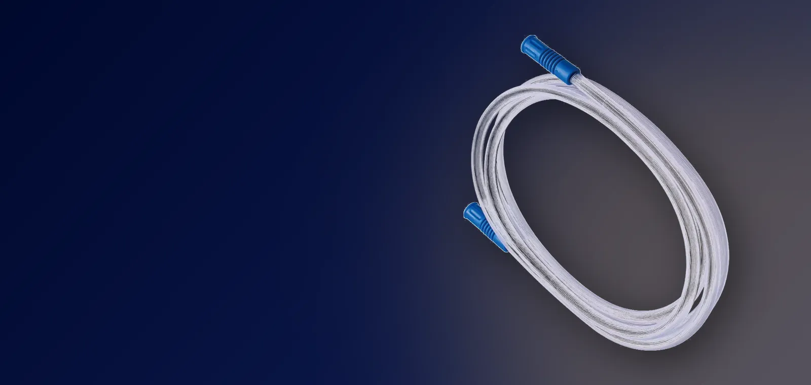 Suction connecting tube with striated anti-kink wall