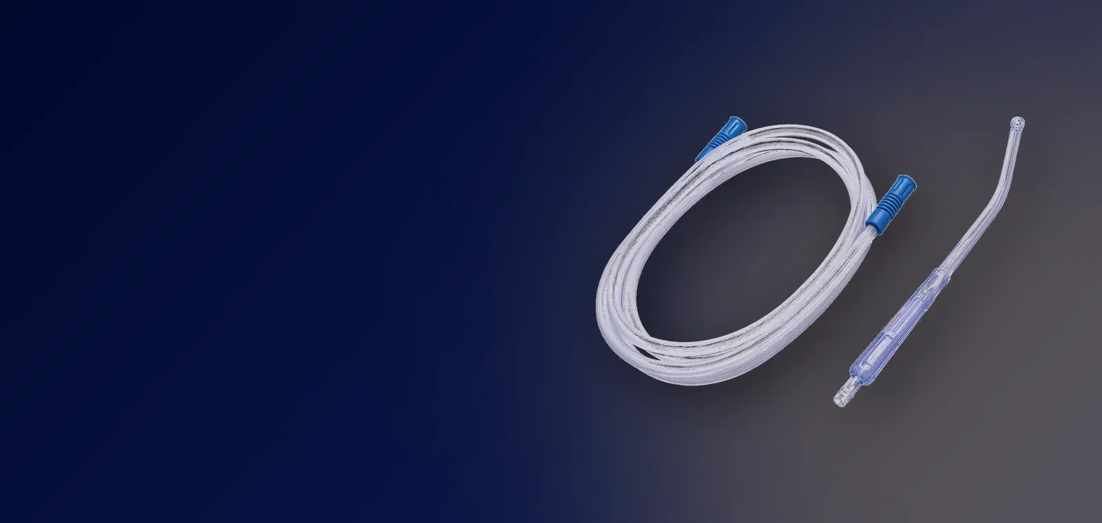 Yankauer suction set with handle and connecting tube