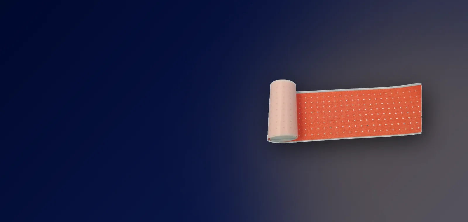 Zinc oxide perforated plaster roll with tear perforations