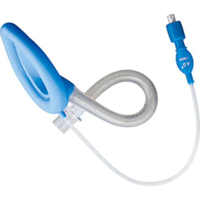 Disposable reinforced silicone laryngeal mask with reinforced tube