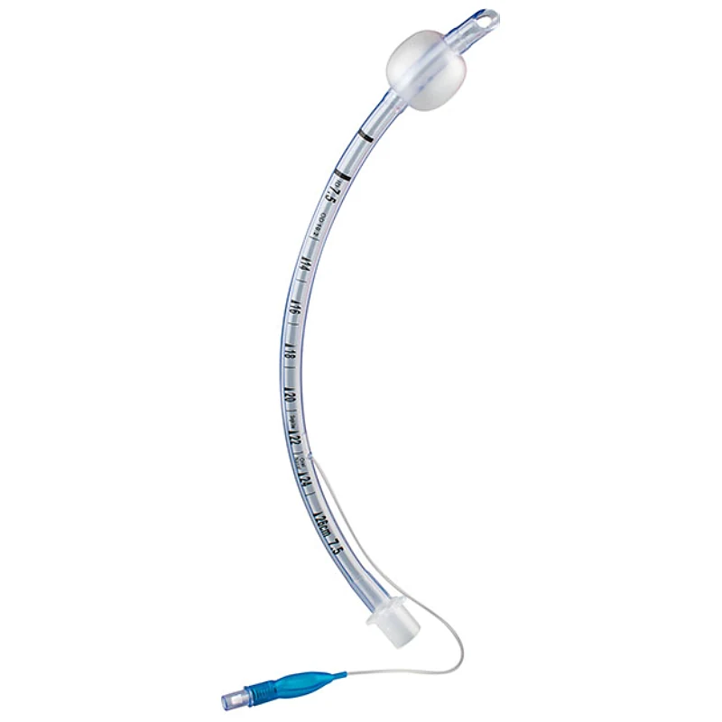 Cuffed endotracheal tube in peelable paper-plastic bag