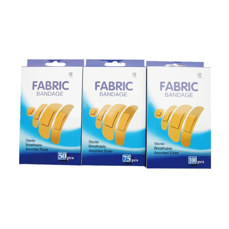 Fabric plaster retail box presentation