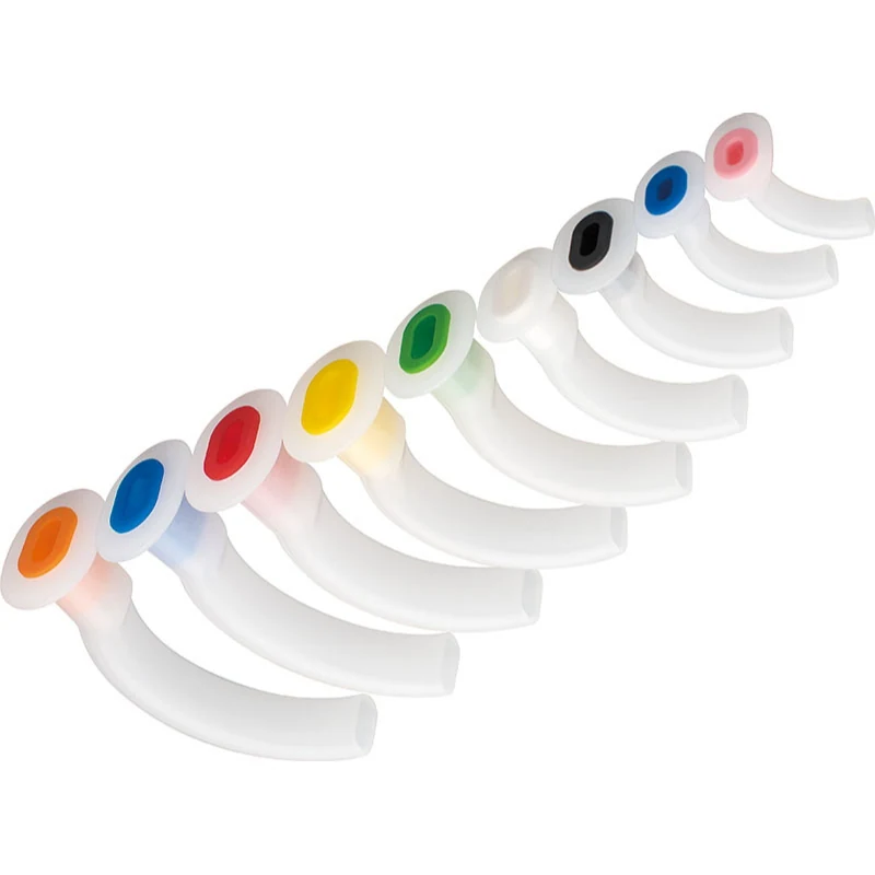 Guedel oropharyngeal airways in nine colour coded sizes