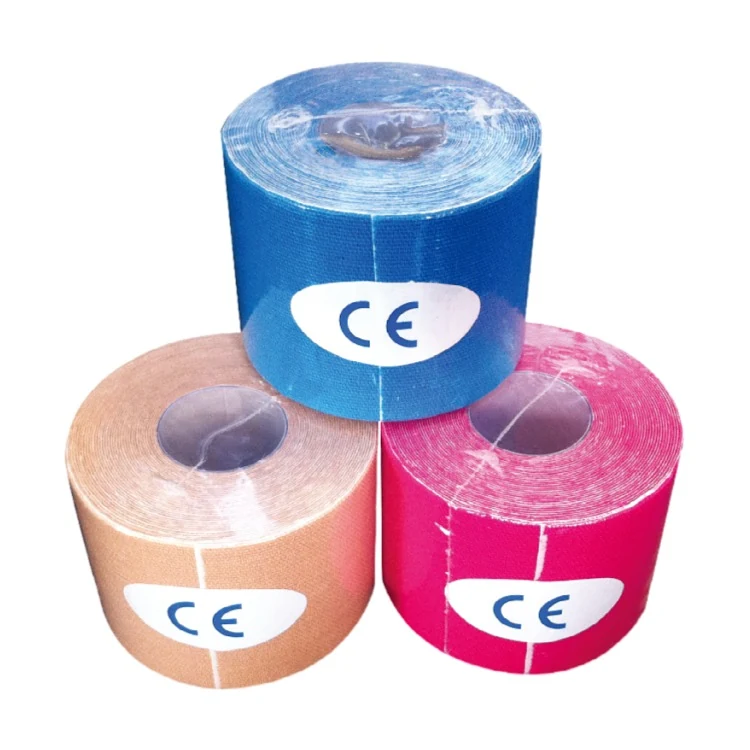 Kinesiology tape rolls in assorted colours