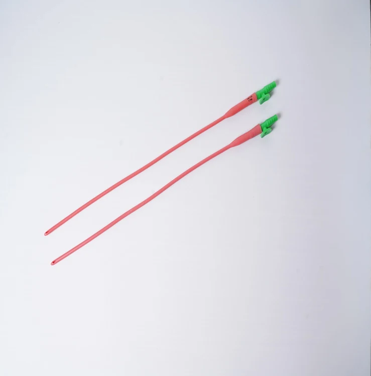 Latex suction catheters with colour coded connectors