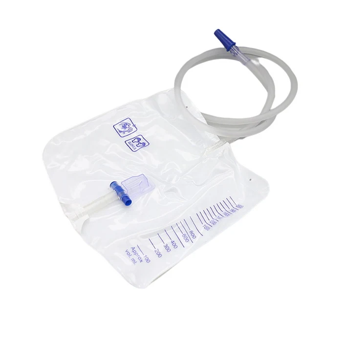 Luxury urine bag CZL101 with double hook rope hanger and T-tap outlet