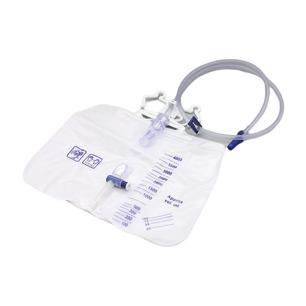 4000 ml luxury urine bag CZL103 with anti-reflux drip chamber