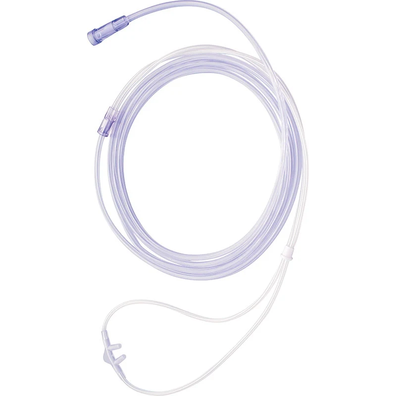 Nasal cannula prong styles and slider detail