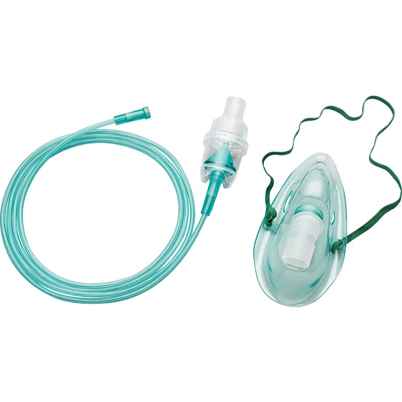 Nebulizer mask fitted with adjustable nose clip
