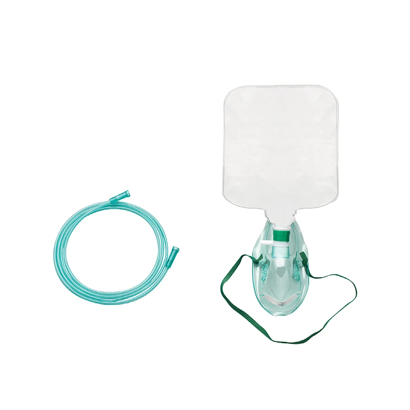 Non rebreathing mask with anti-crush oxygen tubing