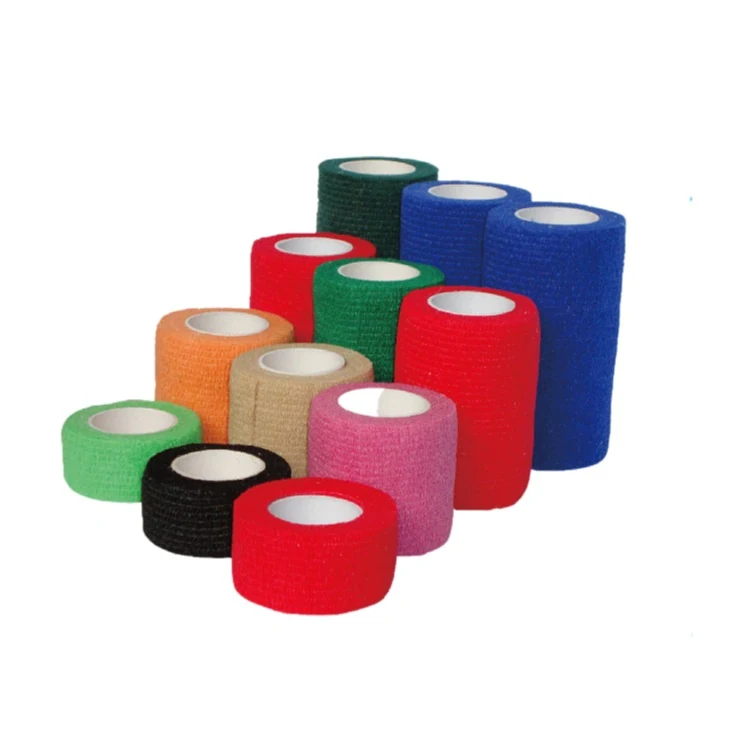 Printed non woven cohesive bandage roll