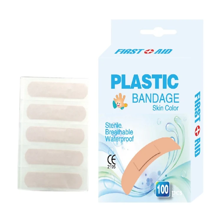 Plastic wound plasters in assorted sizes