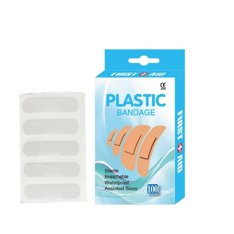 Plastic plaster retail box presentation