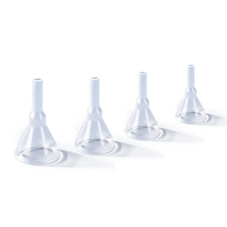 Transparent silicone male external catheter with securing strip
