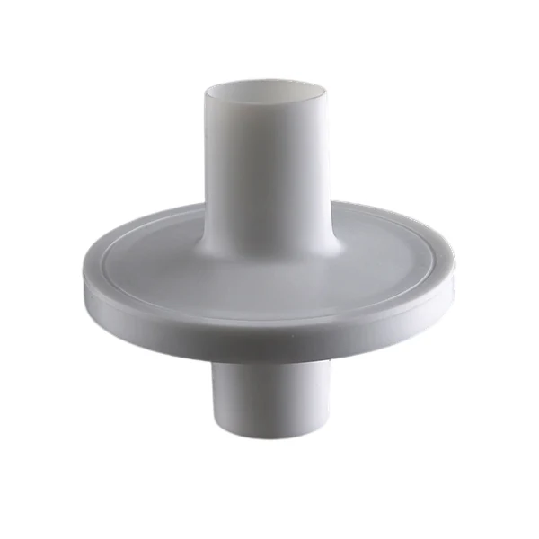 Spirometry filter with ABS housing and mouthpiece fitting