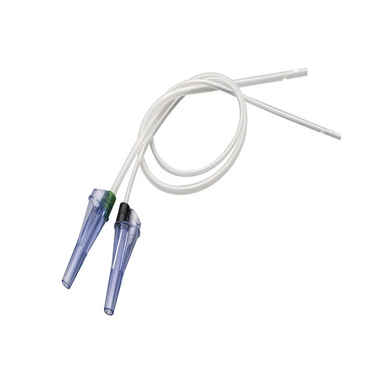 Violet connector suction catheter coiled