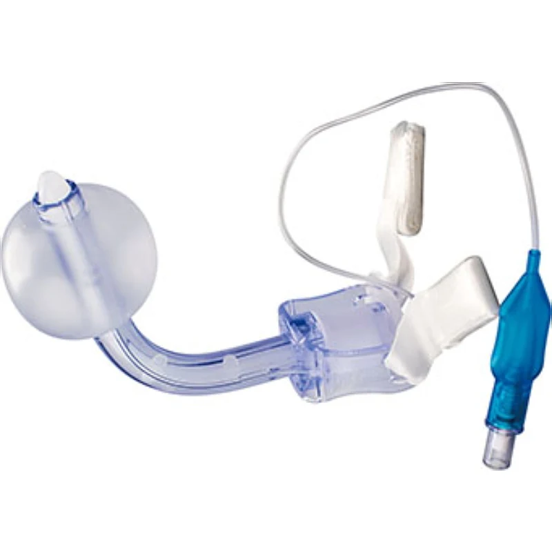 Cuffed tracheostomy tube with indicator balloon and fixed wing