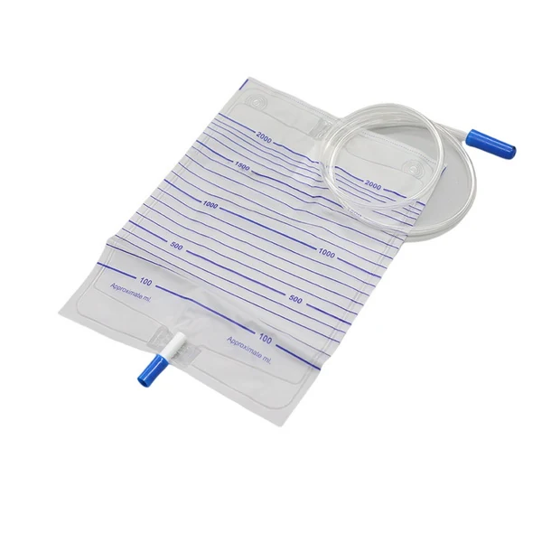 2000 ml urine drainage bag with push-pull outlet valve