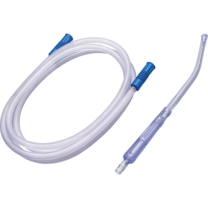 Yankauer suction set with handle and connecting tube
