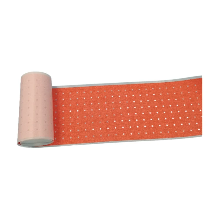 Zinc oxide perforated plaster roll with tear perforations