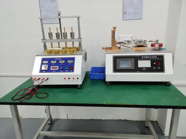 Button life tester and horizontal plug and pull force tester