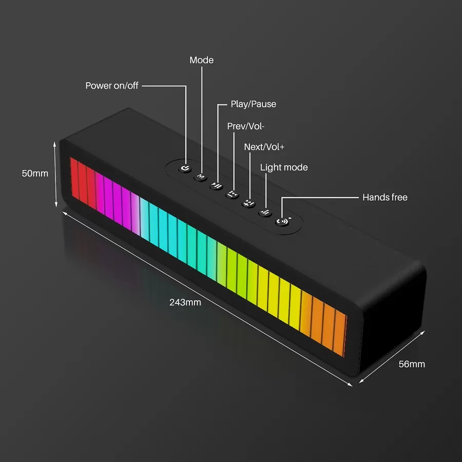 Bluetooth Speaker 10W With Rhythm Light