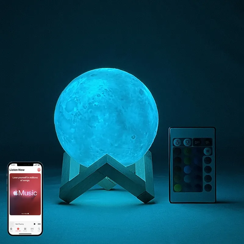 Moon Lamp Bluetooth Speaker With Remote