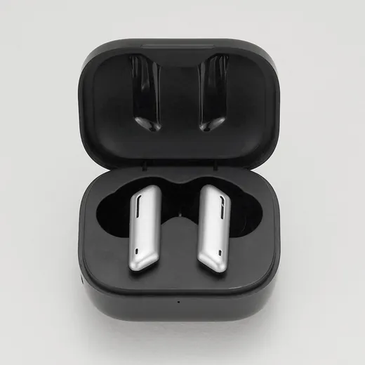 TWS Earbuds Metal Finish Handle Black view 3