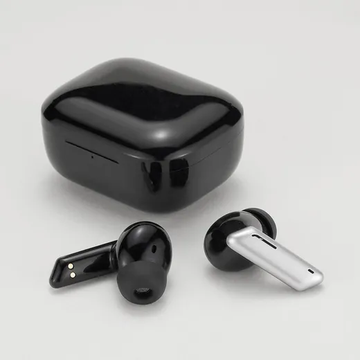 TWS Earbuds Metal Finish Handle Black