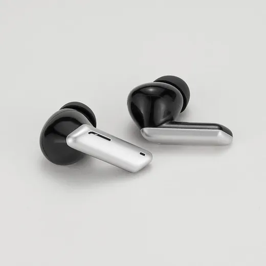TWS Earbuds Metal Finish Handle Black view 4
