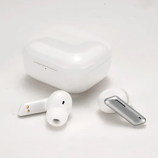 TWS Earbuds Metal Finish Handle White