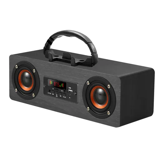 Wooden Bluetooth Speaker 10W 250mm Slim view 2