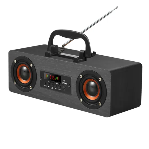 Wooden Bluetooth Speaker 10W 250mm Slim view 3