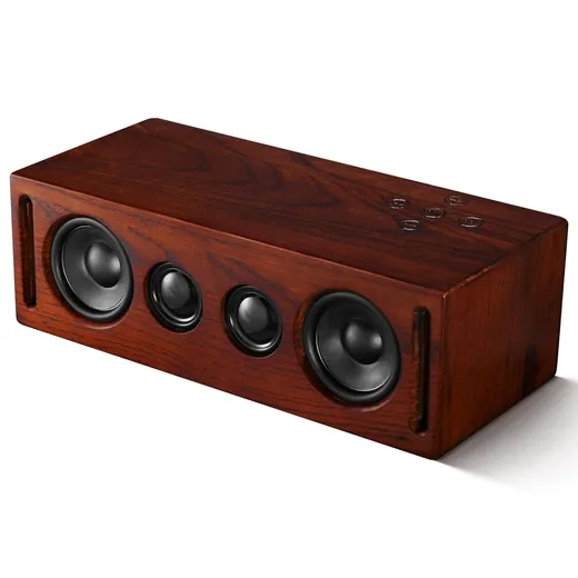 Wooden Karaoke Speaker 70W With Microphone view 3