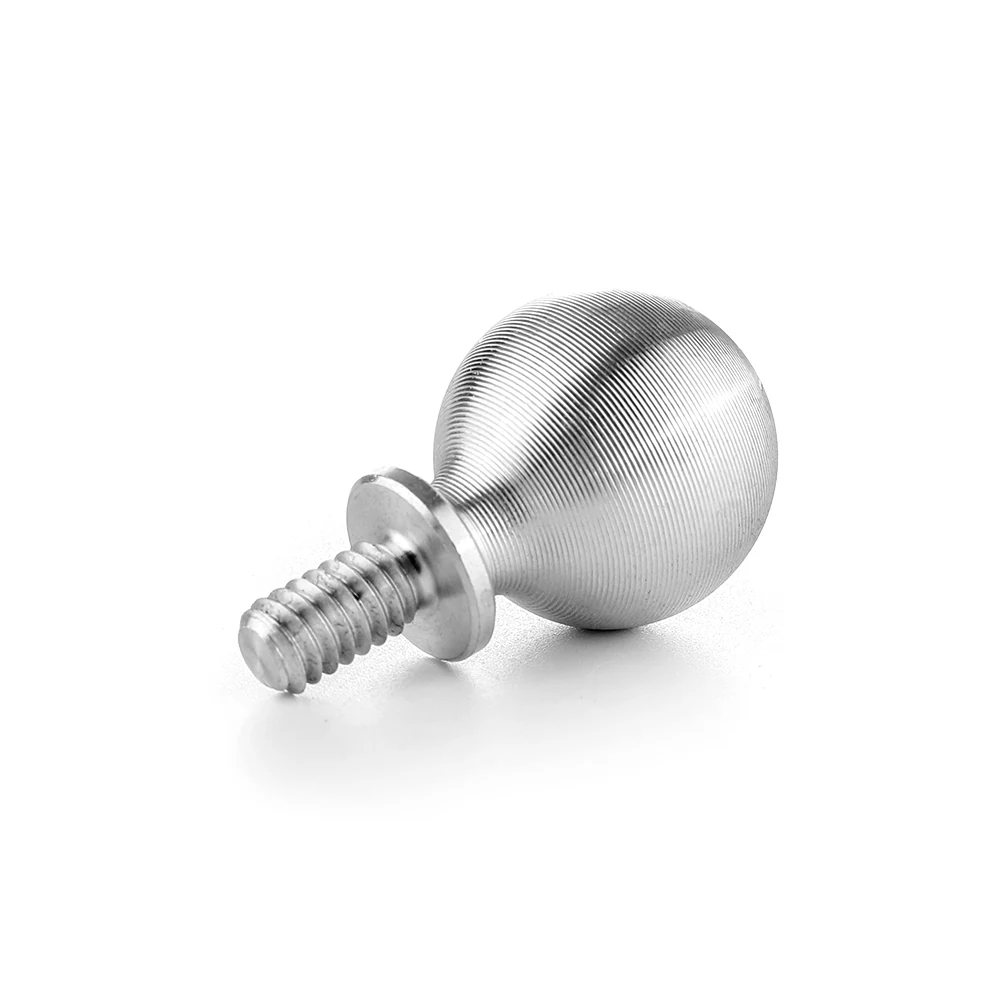 Ball stud seen from the thread end showing the shoulder