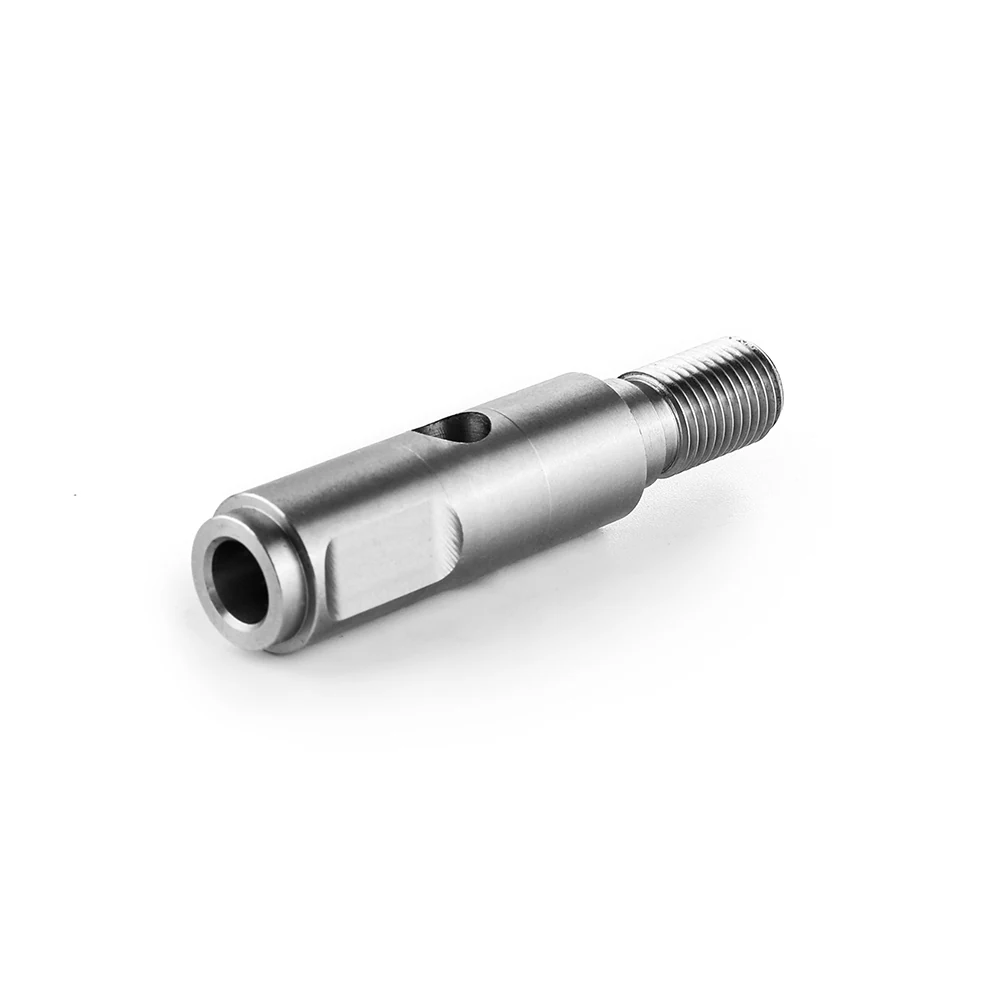 Drive shaft showing the machined flat and drilled cross hole