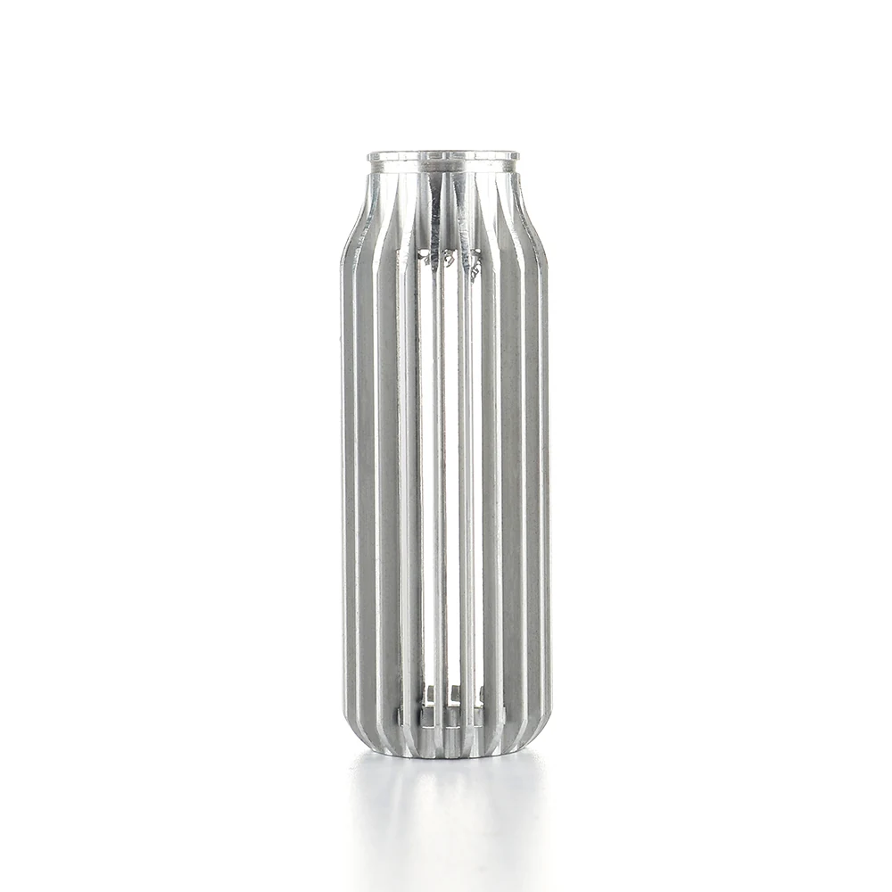 Fluted sleeve standing upright with the flutes running its full length