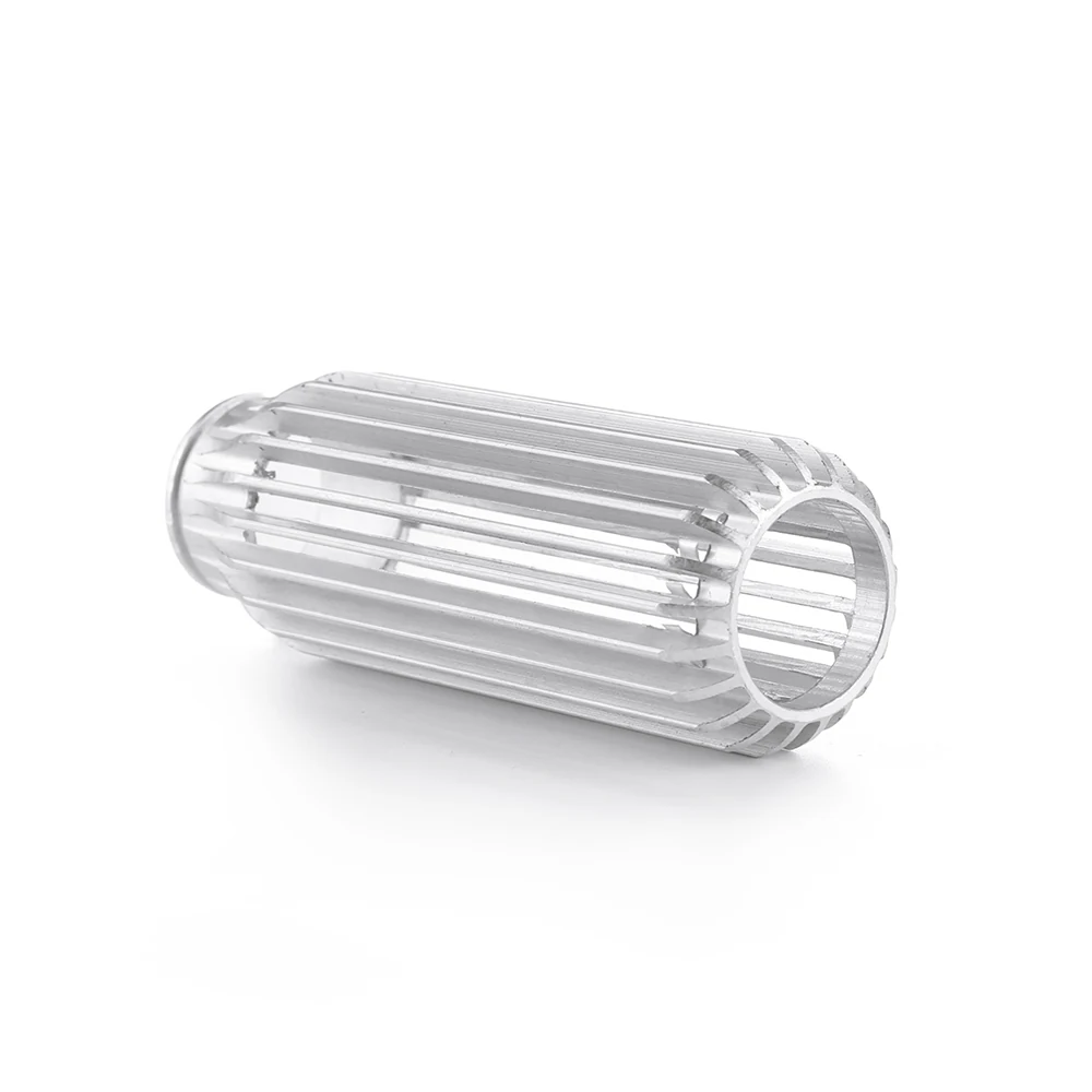 Fluted aluminium sleeve with milled longitudinal grooves