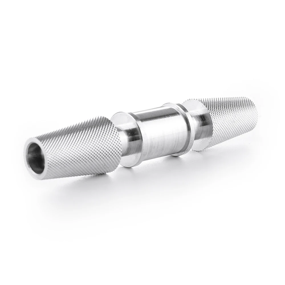 Second view of the knurled hollow shaft showing the central relief
