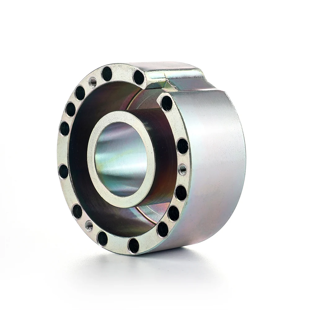 Plated bearing housing ring with a bolt circle and a machined seat